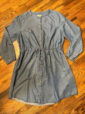 C&C California Light Blue Denim Shirt Dress